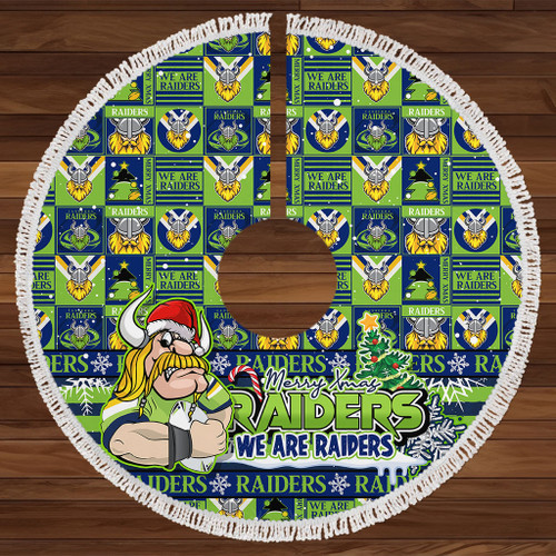 Canberra Raiders Christmas Tree Skirt Merry Ugly Christmas Comic Style Canberra Raiders Christmas Tree Skirt Merry Ugly Christmas Comic Style