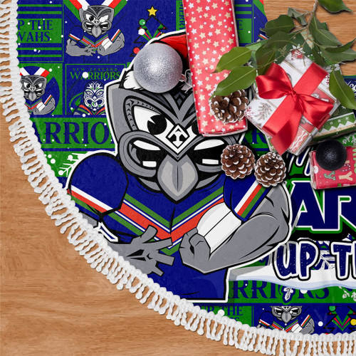 New Zealand Warriors Christmas Tree Skirt Merry Ugly Christmas Comic Style New Zealand Warriors Christmas Tree Skirt Merry Ugly Christmas Comic Style