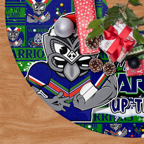 New Zealand Warriors Christmas Tree Skirt Merry Ugly Christmas Comic Style New Zealand Warriors Christmas Tree Skirt Merry Ugly Christmas Comic Style