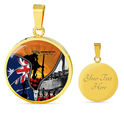 Australia Circle Necklace Lest We Forget Honoring Our Heroes On Remembrance Day