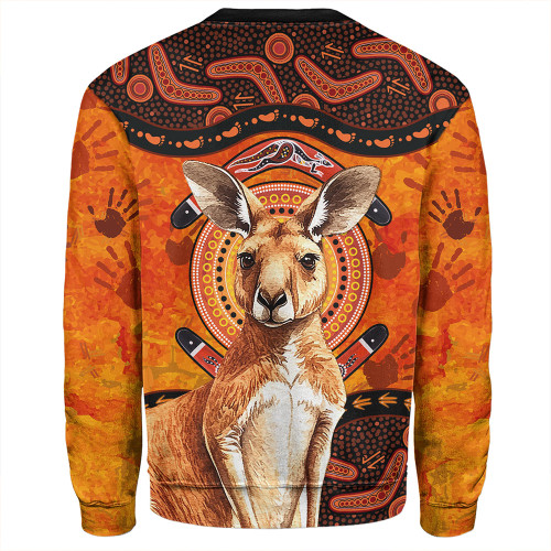 Indigenous Australian Aboriginal Sweatshirt Kangaroo Spirit Dreaming Indigenous Australian Aboriginal Sweatshirt Kangaroo Spirit Dreaming