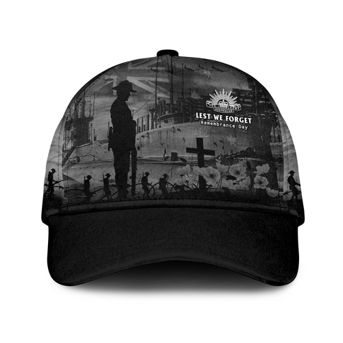Australia Cap Sunset Of Sacrifice And Remembrance Day Honor
