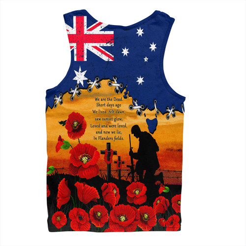 Australia Men Singlet Remembrance Day Fields Of Poppies Honoring The Fallen Australia Men Singlet Remembrance Day Fields Of Poppies Honoring The Fallen