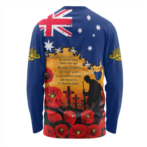 Australia Long Sleeve T-shirt Remembrance Day Fields Of Poppies Honoring The Fallen Australia Long Sleeve T-shirt Remembrance Day Fields Of Poppies Honoring The Fallen