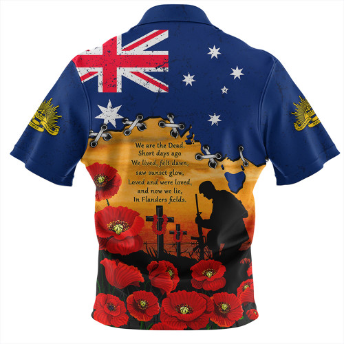 Australia Zip Polo Shirt Remembrance Day Fields Of Poppies Honoring The Fallen Australia Zip Polo Shirt Remembrance Day Fields Of Poppies Honoring The Fallen