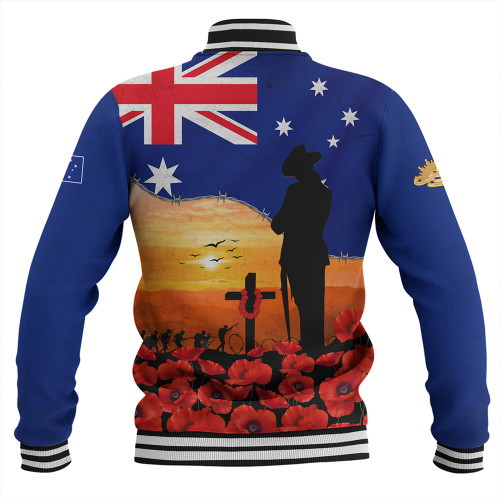 Australia Baseball Jacket Lest We Forget Remembrance Day Tribute Australia Baseball Jacket Lest We Forget Remembrance Day Tribute