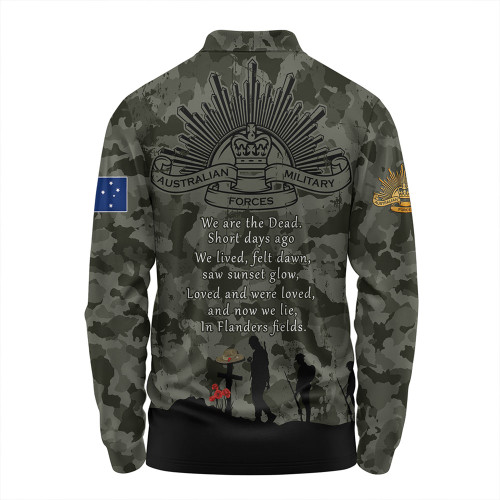 Australia Long Sleeve Polo Shirt Remembrance And Valor Lest We Forget The Fallen Australia Long Sleeve Polo Shirt Remembrance And Valor Lest We Forget The Fallen