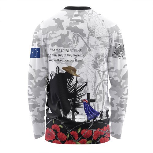 Australia Long Sleeve T-shirt Fallen But Not Forgotten Remembrance Day Tribute Australia Long Sleeve T-shirt Fallen But Not Forgotten Remembrance Day Tribute