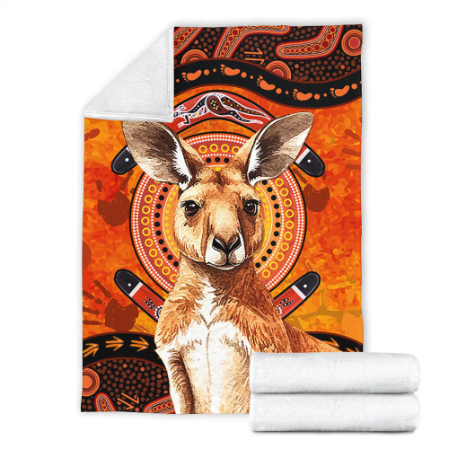 Indigenous Australian Aboriginal Blanket Kangaroo Spirit Dreaming Indigenous Australian Aboriginal Blanket Kangaroo Spirit Dreaming