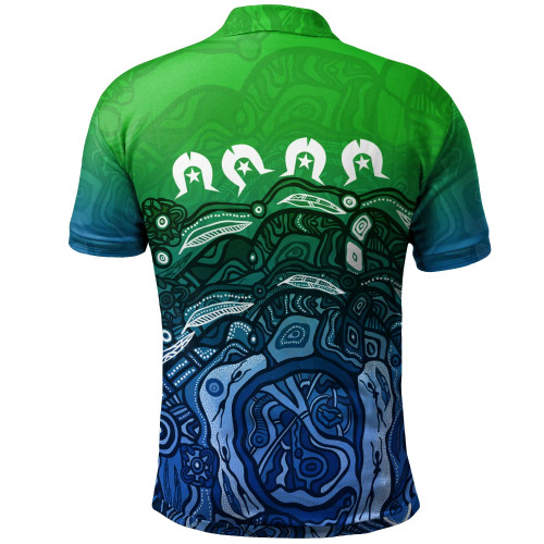 Australia Torres Strait Islands Polo Shirt - Blue Ocean