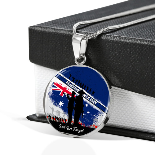 Australia Circle Necklace Australian Heroes Remembrance Day Tribute