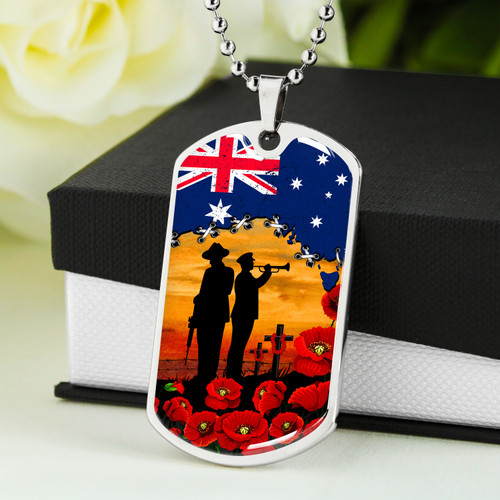 Australia Dog Tag Fields Of Poppies Honoring The Fallen Australia Dog Tag Fields Of Poppies Honoring The Fallen