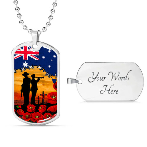 Australia Dog Tag Fields Of Poppies Honoring The Fallen Australia Dog Tag Fields Of Poppies Honoring The Fallen