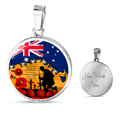 Australia Circle Necklace Fields Of Poppies Honoring The Fallen Ver 2 Australia Circle Necklace Fields Of Poppies Honoring The Fallen Ver 2