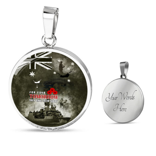 Australia Circle Necklace Anzac Day Lest We Forget For Your Tomorrow They Gave Their Today Australia Circle Necklace Anzac Day Lest We Forget For Your Tomorrow They Gave Their Today