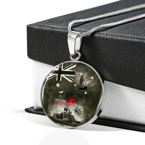 Australia Circle Necklace Anzac Day Lest We Forget For Your Tomorrow They Gave Their Today Australia Circle Necklace Anzac Day Lest We Forget For Your Tomorrow They Gave Their Today