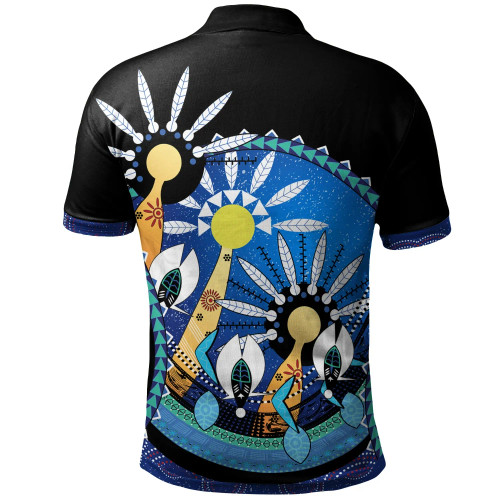 [Custom] Australia Torres Strait Polo Shirt - Dhari Mask In Plam Tree