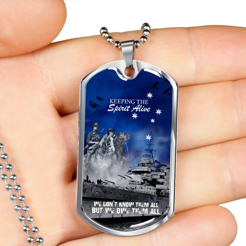 Australia Dog Tag Anzac Day Remember All The Battles Fought Blue Australia Dog Tag Anzac Day Remember All The Battles Fought Blue
