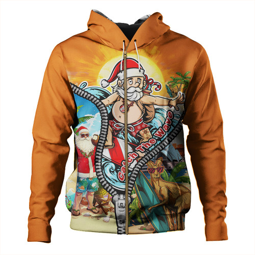 Australia Hoodie Christmas Down Under Santa's Beach Escape Australia Hoodie Christmas Down Under Santa's Beach Escape