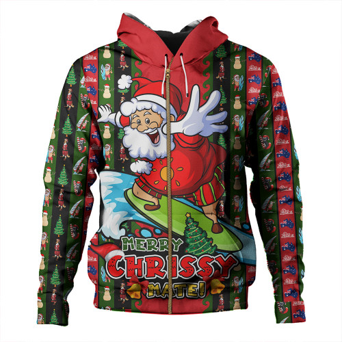 Australia Hoodie Merry Chrissy Mate Santa Claus Surf Edition Australia Hoodie Merry Chrissy Mate Santa Claus Surf Edition