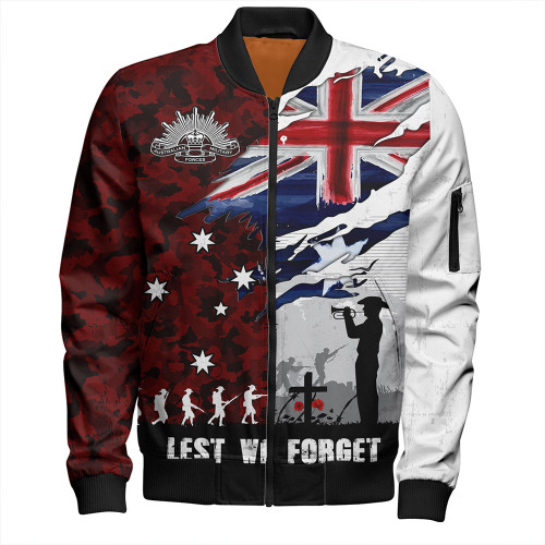 Australia Bomber Jacket Remembrance Day Lest We Forget Australian Military Tribute