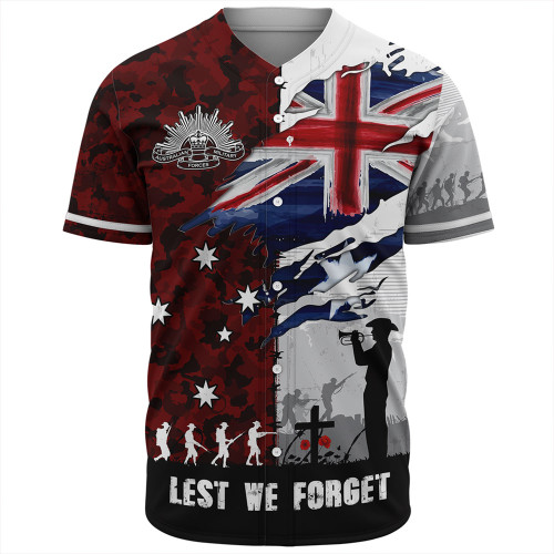 Australia Baseball Shirt Remembrance Day Lest We Forget Australian Military Tribute Australia Baseball Shirt Remembrance Day Lest We Forget Australian Military Tribute