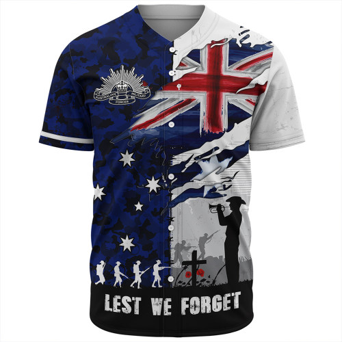 Australia Baseball Shirt Remembrance Day Lest We Forget Australian Military Tribute Australia Baseball Shirt Remembrance Day Lest We Forget Australian Military Tribute