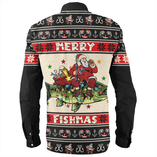 Australia Long Sleeve Shirt Fishing Santa Ugly Christmas