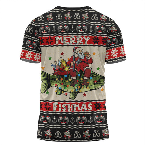 Australia Long Sleeve T-shirt Fishing Santa Ugly Christmas