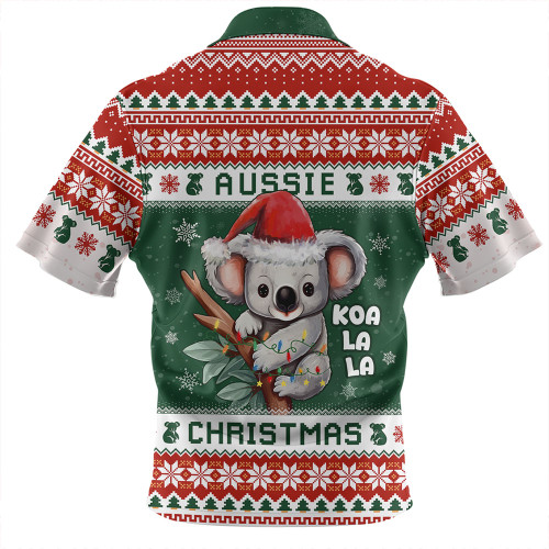 Australia Zip Polo Shirt Merry Christmas Spirit Koala Edition Australia Zip Polo Shirt Merry Christmas Spirit Koala Edition