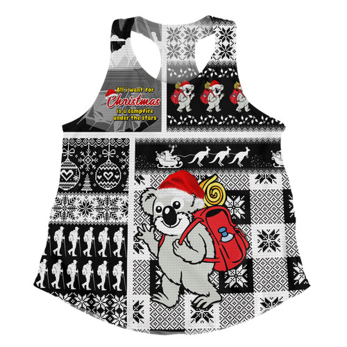 Australia Women Racerback Singlet Koala Wonderland Christmas