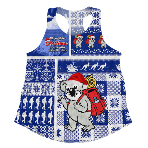 Australia Women Racerback Singlet Koala Wonderland Christmas