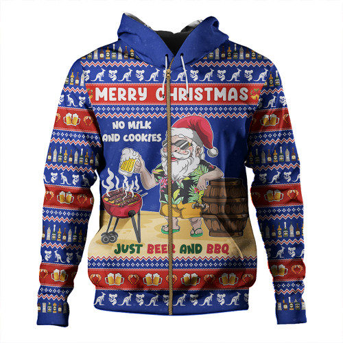 Australia Hoodie Merry Christmas, Grilling Santa With Barbecue And Beer Australia Hoodie Merry Christmas, Grilling Santa With Barbecue And Beer