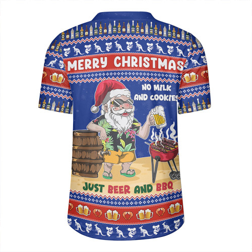 Australia Rugby Jersey Merry Christmas, Grilling Santa With Barbecue And Beer Australia Rugby Jersey Merry Christmas, Grilling Santa With Barbecue And Beer