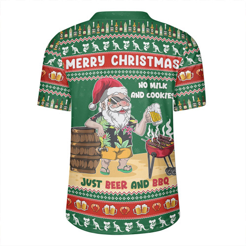 Australia Rugby Jersey Merry Christmas, Grilling Santa With Barbecue And Beer Australia Rugby Jersey Merry Christmas, Grilling Santa With Barbecue And Beer