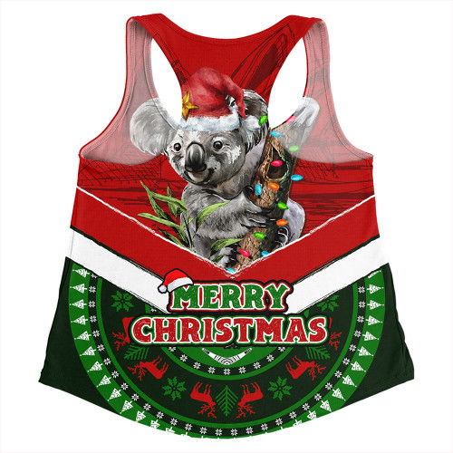 Australia Women Racerback Singlet Holiday Koala Merry Christmas Australia Women Racerback Singlet Holiday Koala Merry Christmas