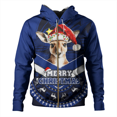 Australia Hoodie Holiday Kangaroo Merry Christmas Blue Australia Hoodie Holiday Kangaroo Merry Christmas Blue