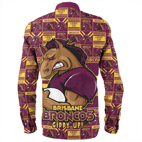 Brisbane Broncos Long Sleeve Shirt Champion’s Pride Comic Style