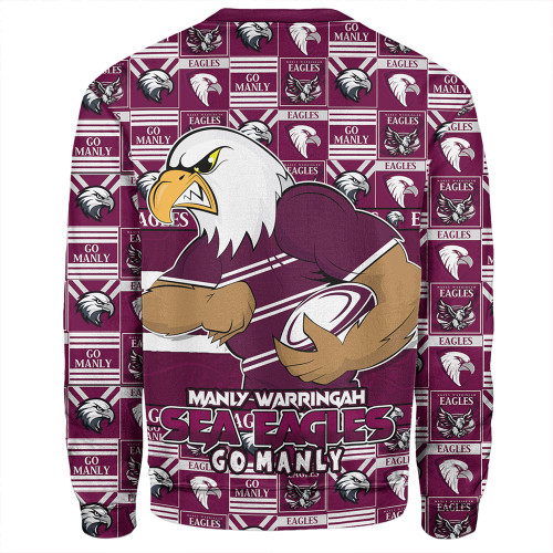 Manly Warringah Sea Eagles Sweatshirt Champion’s Pride Comic Style Manly Warringah Sea Eagles Sweatshirt Champion’s Pride Comic Style