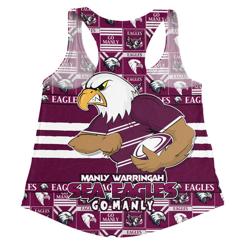 Manly Warringah Sea Eagles Women Racerback Singlet Champion’s Pride Comic Style