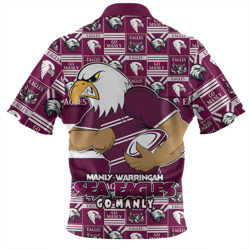 Manly Warringah Sea Eagles Zip Polo Shirt Champion’s Pride Comic Style