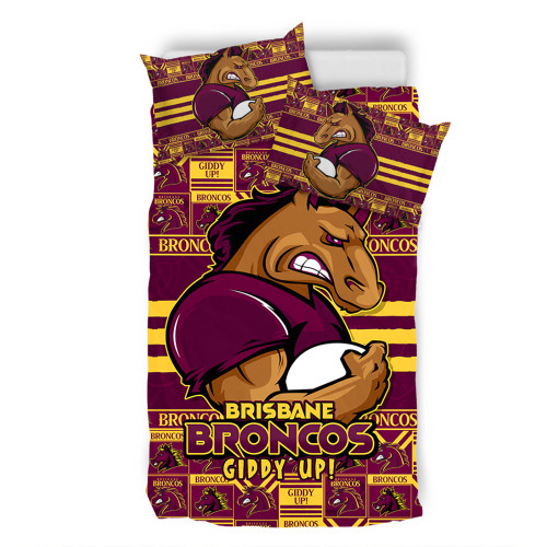 Brisbane Broncos Bedding Set Champion’s Pride Comic Style