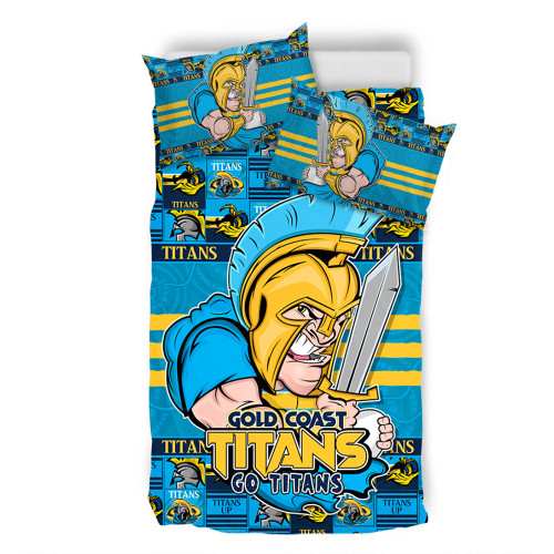 Gold Coast Titans Bedding Set Champion’s Pride Comic Style