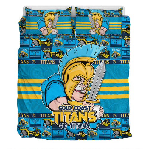 Gold Coast Titans Bedding Set Champion’s Pride Comic Style