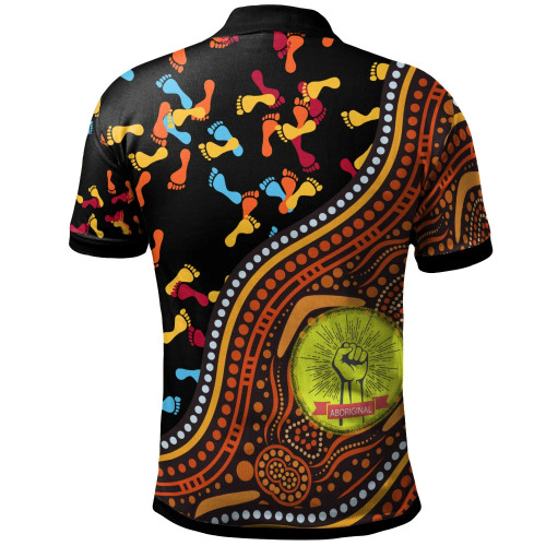 [Custom] Australia Polo Shirt- Aboriginal Style & Flag, Dot Painting