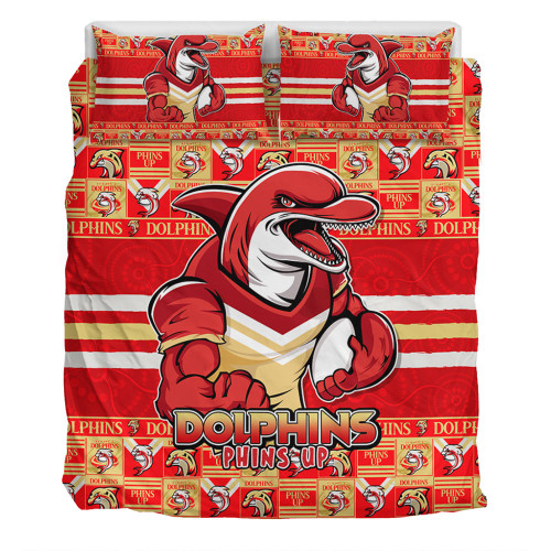 Redcliffe Dolphins Bedding Set Champion’s Pride Comic Style Redcliffe Dolphins Bedding Set Champion’s Pride Comic Style