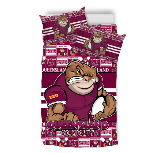 Queensland Maroons Bedding Set Champion’s Pride Comic Style Queensland Maroons Bedding Set Champion’s Pride Comic Style