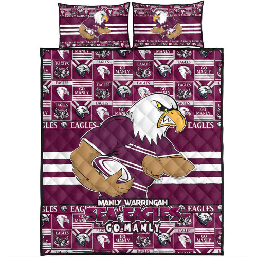 Manly Warringah Sea Eagles Quilt Bed Set Champion’s Pride Comic Style Manly Warringah Sea Eagles Quilt Bed Set Champion’s Pride Comic Style