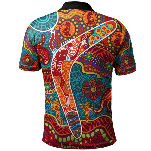 Australia Aboriginal Personalised Polo Shirt - Indigenous Boomerang