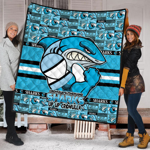 Cronulla-Sutherland Sharks Quilt Champion’s Pride Comic Style Cronulla-Sutherland Sharks Quilt Champion’s Pride Comic Style